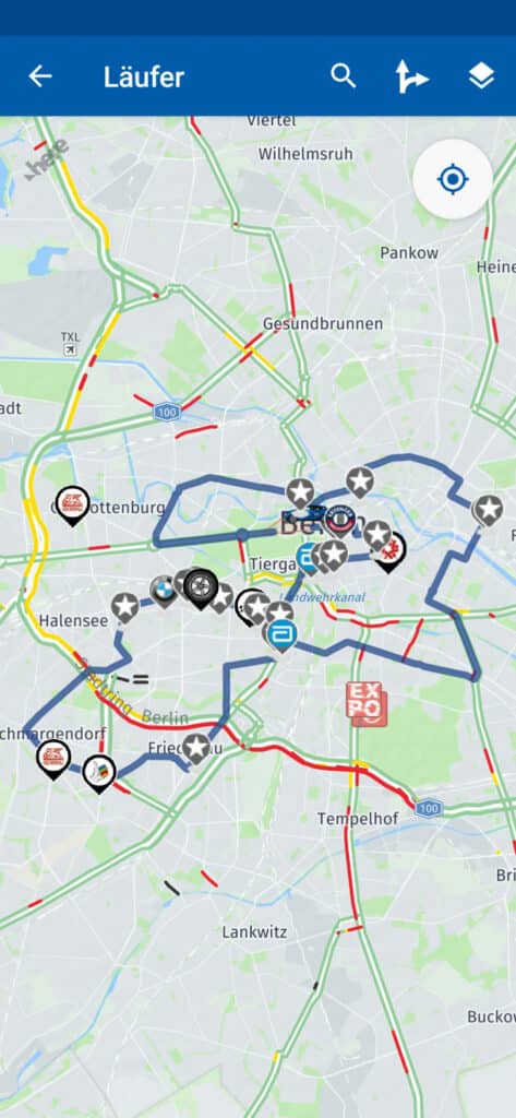 Berlin Marathon App Strecke