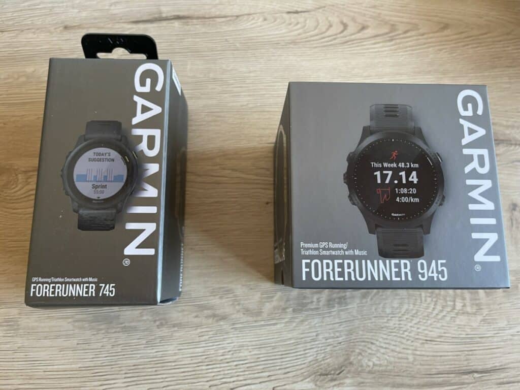 Garmin FR745 und FR945 Verpackungen