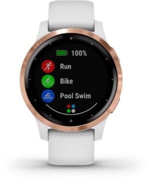 Garmin vivoactive 4S Sportuhr weiß/roségold