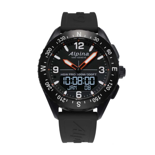 Alpina Alpiner X Smartwatch - Silikonband | Schwarz