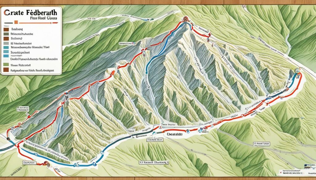 Berglauf Routenplan Grafik
