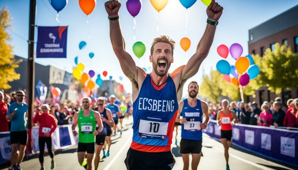 Siegerehrung beim Eisenberger Stadtlauf